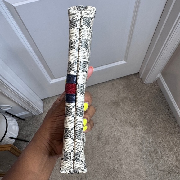 Vintage VR Classic Canvas Monogram Clutch Wallet Purse with Matching Keychain - Picture 2 of 8